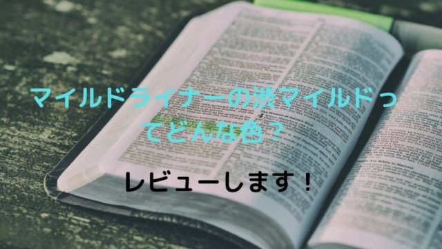 マイルドライナーの渋マイルドってどんな色？レビューします！