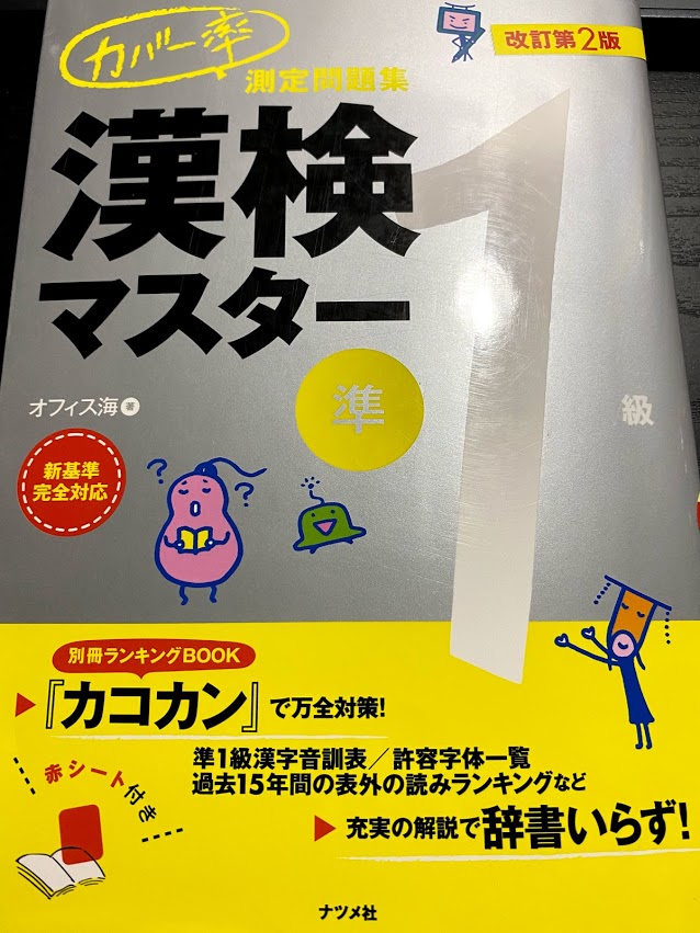 カバー率測定問題集 漢検マスター準1級:1250円(税別)
